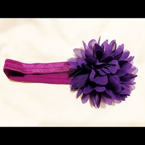 NWOT Purple chiffon flower headband bow